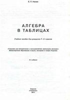 Алгебра в таблицах 7-11 класс Нелин скачать бесплатно